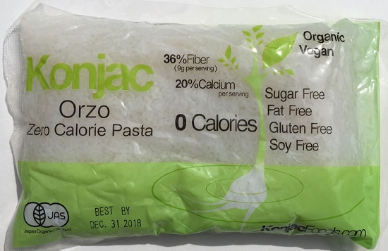 Konjac Orzo Pasta Front Package
