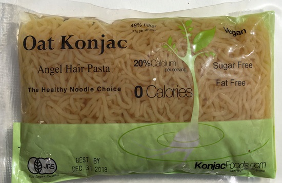 Konjac Oat Angel Hair Pasta Front Package