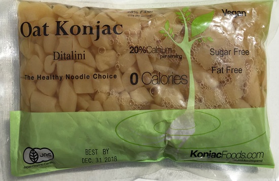Konjac Oat Ditalini Pasta Front Package