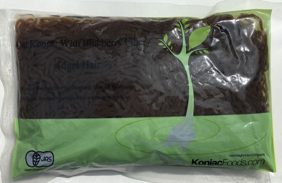 Konjac Oat Blueberry Fiber Pasta - Angel Hair Front Package
