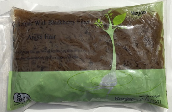Konjac Oat BlackBerry Fiber Pasta - Angel Hair Front Package
