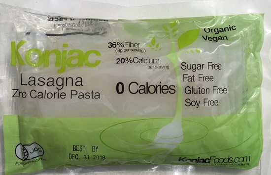 Konjac Lasagne Pasta