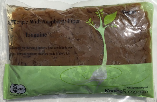Konjac Oat Raspberry Fiber Pasta - Linguine Front Package